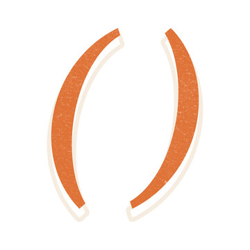 Parentheses brackets png symbol retro font