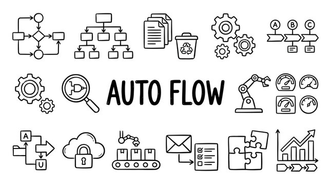 Automation and business process icons.
