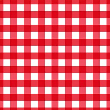 Red gingham checkered seamless pattern background for picnic