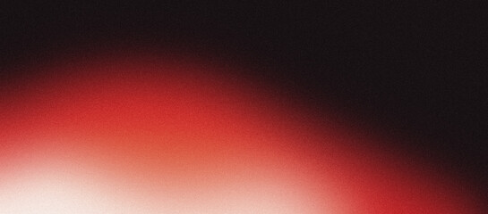 Abstract Grainy Gradient Background with Red Glow and Dark Black Fade, Minimalist Retro Texture Wallpaper Design. © dileepa
