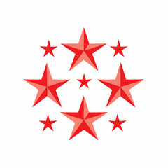 Fototapeta premium Red Stars Arrangement