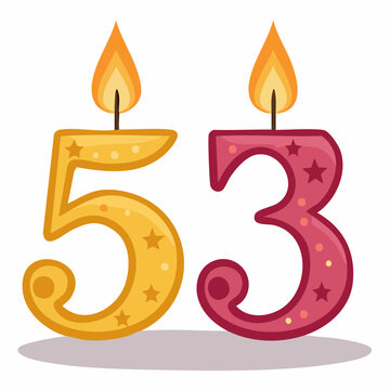 Birthday Candles Number 53