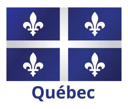 A decorative illustration of the Quebec flag