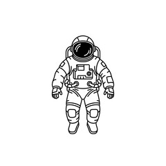 Fototapeta premium Astronaut in Space Suit Illustration.