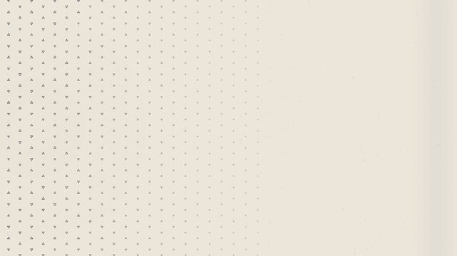 Geometric pattern of small triangles in a grid, transitioning with a gradient fade effect on a light beige surface, minimalist modern texture.