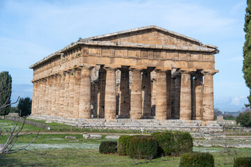 Fototapeta premium Temple of Athena in Paestum archaeological park
