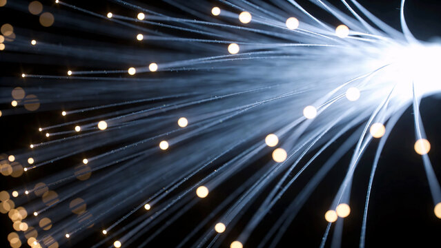Blue Fiber Optic Technology Background