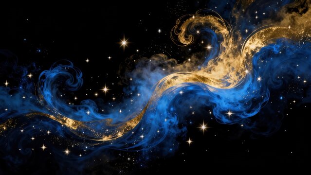 Cosmic Nebula with Stars
