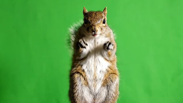 Happy Squirrel dancing green screen