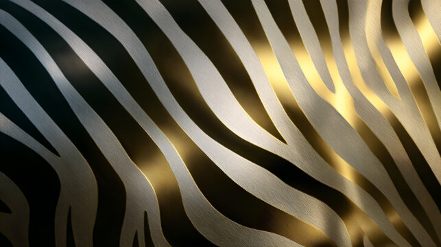 Golden zebra skin texture