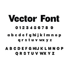 Obraz premium Clean geometric alphabet and typography vector