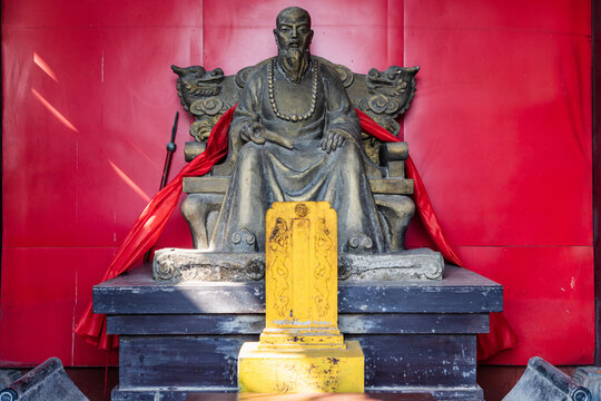 Ancient Bronze Statue at Shimen National Forest Park Mausoleum, Hunan