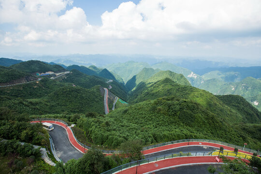 Loushanguan Scenic Area Zunyi China - Mountain Landscape Aerial View