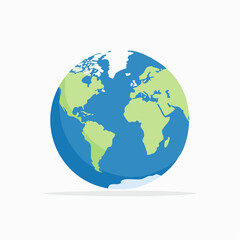 Obraz premium Stylized Illustration of Planet Earth