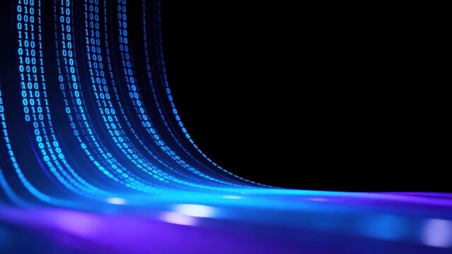 Abstract digital binary wave