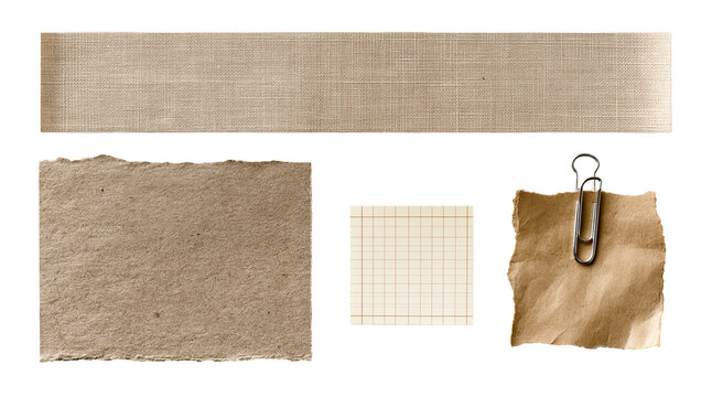 Vintage paper stationery set with note cards and binder clip