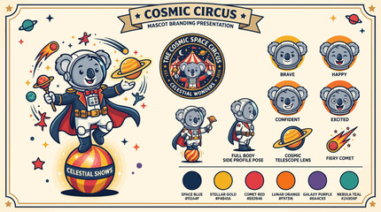 Cosmic Circus Koala Astronaut Embroidered Patches. © king