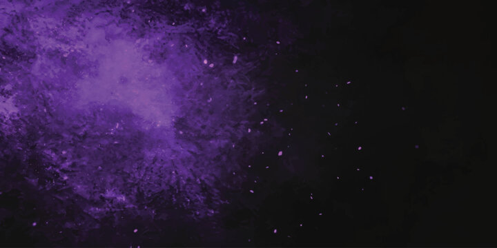 An abstract dark blue cosmos background featuring glowing starfield particles and a bright starry nebula across the outer space universe