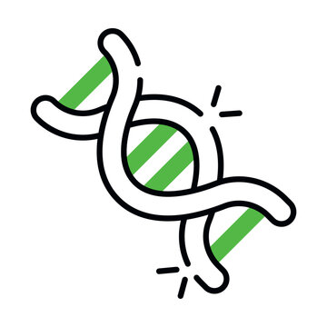 DNA icon in flat design