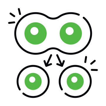 Modern design icon of mitosis 
