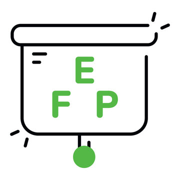 Modern design icon of eye test