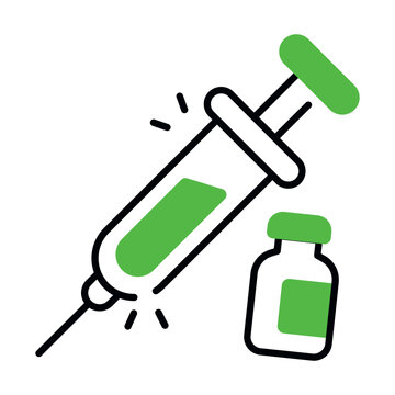 A colorful design icon of vaccination 