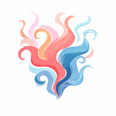 Fototapeta premium Abstract Swirling Waves of Color