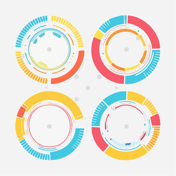 Abstract Futuristic Circular UI Elements