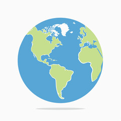 Fototapeta premium Stylized Illustration of Planet Earth