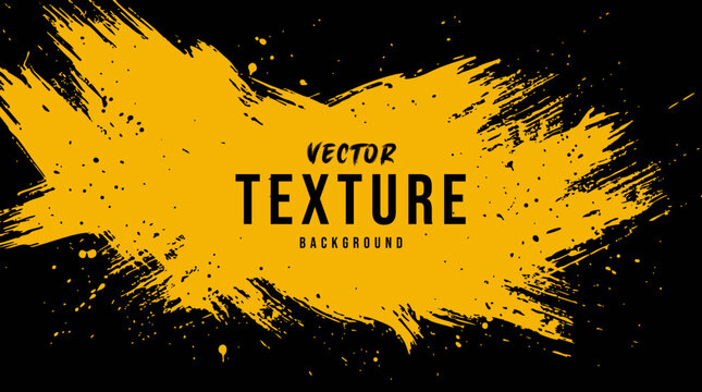 Yellow brushstroke texture background, a dynamic vector illustration.