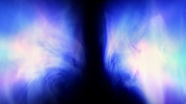 Phoenix Firebird Wing Icy Blue Loop Animation Abstract Background