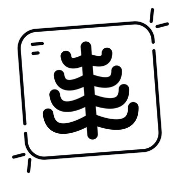 Unique design icon of ribs cage