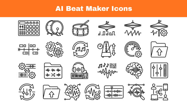AI Beat Maker Icons