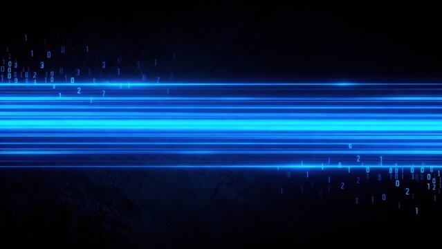 Blue light streaks and binary code