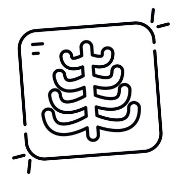 Unique design icon of ribs cage
