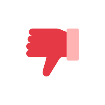 Dislike icon with filled outline style symbol for negative feedback