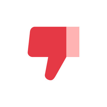 Dislike icon with filled outline style symbol for negative feedback