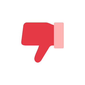 Dislike icon with filled outline style symbol for negative feedback