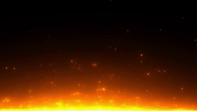 Fiery Embers Dance: A captivating visual of glowing embers and sparks rising against a dark, warm background, evoking a sense of intensity and energy.