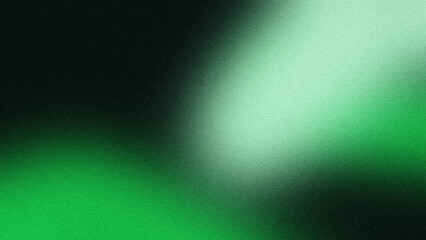Obraz premium Moody abstract dark green background with grainy mint light beam. Dramatic neon spotlight texture backdrop for cyberpunk aesthetic, product showcase, and tech wallpaper.