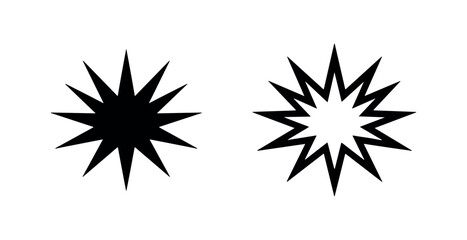 Starburst or explosion icons, simple graphic elements © liubomir118809