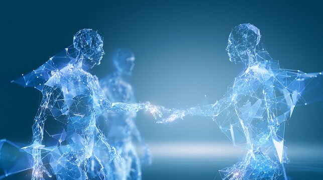 AI agent communication network, intelligent autonomous systems exchanging data in real time, glowing connection nodes