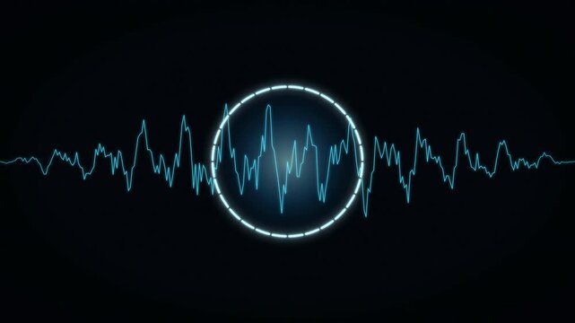 Shattering Glowing Ring Circular Equalizer Dramatic Motion