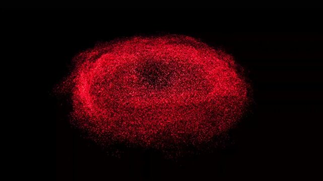 Red Particle Energy Cloud Loop &ndash; Abstract Plasma Vortex Background Animation