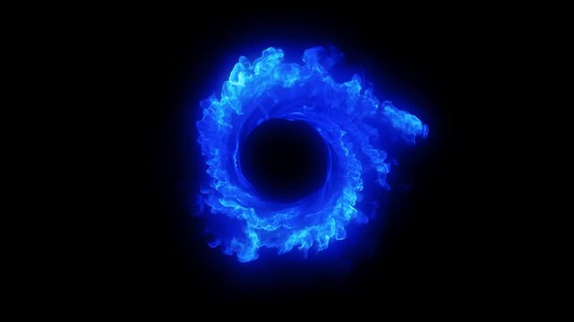 Blue Fire Vortex Loop Effect &ndash; Rotating Flame Spiral Energy Background Animation