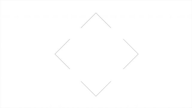 4K Video overlay abstract background animated futuristic HUD basic geometric interface elements with tracking markers data frames and minimal tech graphics