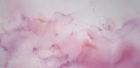 Fototapeta premium A beautiful abstract watercolor background featuring soft pink hues blending together. Ideal for designs needing a touch of elegance and creativity.