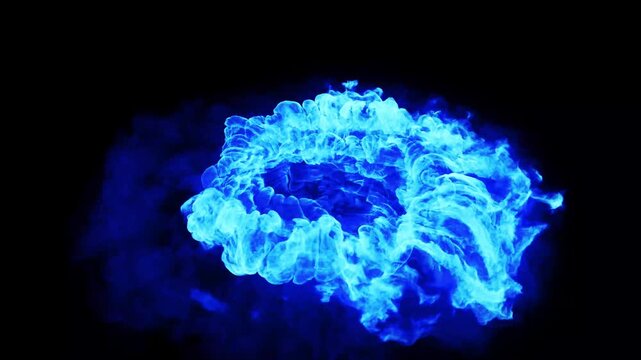 Blue Fire Vortex Loop Effect &ndash; Rotating Flame Spiral Energy Background Animation