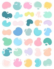 Fototapeta premium A colorful arrangement of abstract blob shapes