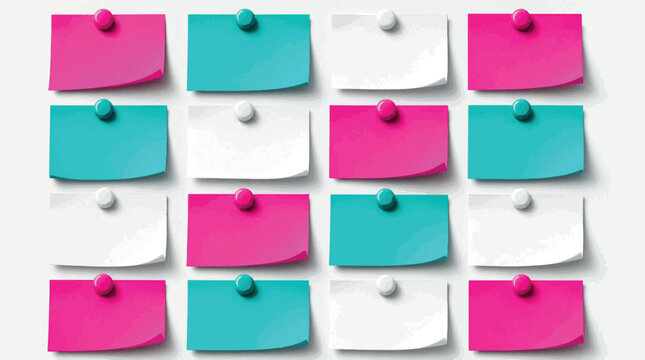 A grid of colorful sticky notes pinned to a wall, ready for reminders or tasks.